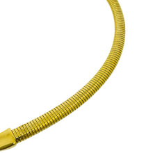 Load image into Gallery viewer, TRIFARI signed vintage gold tone omega chain resin enamel designer necklace
