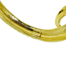 Load image into Gallery viewer, TRIFARI signed vintage gold tone swirl enamel designer clamper bracelet
