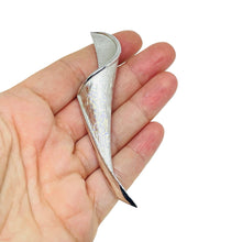 Load image into Gallery viewer, TRIFARI signed vintage silver tone modernist designer brooch
