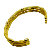 Load image into Gallery viewer, TRIFARI vintage gold tone designer cuff bracelet
