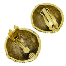 Load image into Gallery viewer, Vintae gold tone etruscan massive designer clip on earrings
