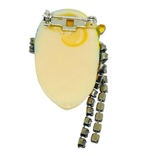 Load image into Gallery viewer, Vintage 80's flapper art deco style ladies face designer pin brooch
