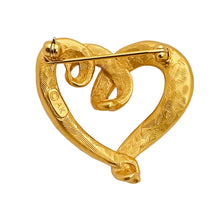 Load image into Gallery viewer, Vintage AK ANNE KLEIN matte gold heart designer runway brooch

