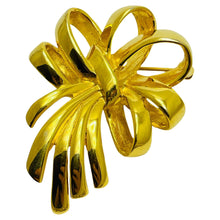 Load image into Gallery viewer, Vintage AK ANNE KLEIN signed gold tone designer brooch
