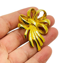Load image into Gallery viewer, Vintage AK ANNE KLEIN signed gold tone designer brooch
