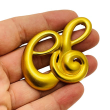 Load image into Gallery viewer, Vintage AK ANNE KLEIN signed matte gold tone designer brooch
