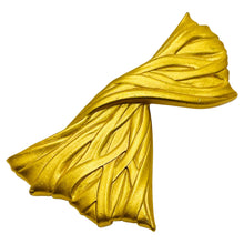 Load image into Gallery viewer, Vintage AK ANNE KLEIN signed matte gold tone enamel designer brooch
