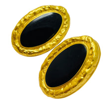 Load image into Gallery viewer, Vintage ANNE KLEIN etruscan gold tone enamel designer earrings
