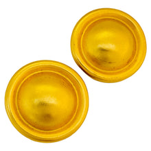 Load image into Gallery viewer, Vintage ANNE KLEIN gold matte modernist designer runway clip on earrings
