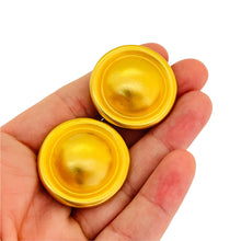Load image into Gallery viewer, Vintage ANNE KLEIN gold matte modernist designer runway clip on earrings
