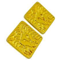 Load image into Gallery viewer, Vintage ANNE KLEIN lions head gold tone designer earrings
