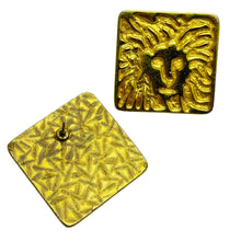 Load image into Gallery viewer, Vintage ANNE KLEIN lions head gold tone designer earrings
