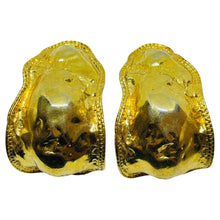 Load image into Gallery viewer, Vintage ANNE KLEIN madsive gold designer runway clip on earrings
