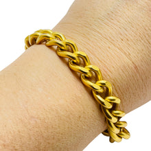 Load image into Gallery viewer, Vintage ANNE KLEIN signed gold tone chain designer bracelet
