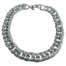 Load image into Gallery viewer, Vintage ANNE KLEIN signed silver tone designer chain massive necklace
