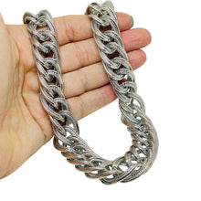 Load image into Gallery viewer, Vintage ANNE KLEIN signed silver tone designer chain massive necklace
