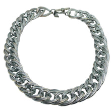 Load image into Gallery viewer, Vintage ANNE KLEIN signed silver tone designer chain massive necklace
