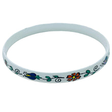 Load image into Gallery viewer, Vintage AUSTRIA signed enamel hand painted flowers bangle bracelet
