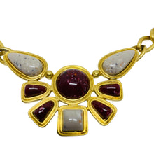 Load image into Gallery viewer, Vintage AVON 'Desert Sands' signed gold tone Egyptian revival designer necklace
