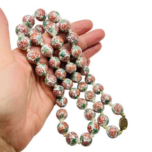 Load image into Gallery viewer, Vintage Asian Chinese porcelain painted beaded necklace
