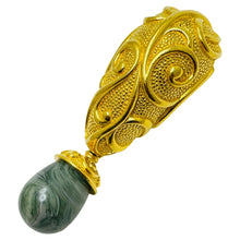Load image into Gallery viewer, Vintage BARRERA for AVON gold tone dangle designer brooch
