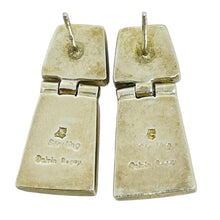 Load image into Gallery viewer, Vintage CALVIN BEGAY signed sterling silver 925 multi gemstone inlay earrings
