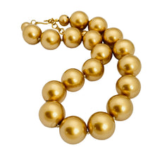 Load image into Gallery viewer, Vintage CAROLEE gold beaded chunky designer runway necklace
