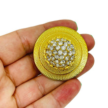 Load image into Gallery viewer, Vintage CELEBRITY signed gold tone rhinestones designer scarf clip
