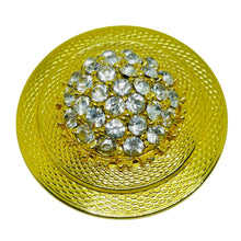 Load image into Gallery viewer, Vintage CELEBRITY signed gold tone rhinestones designer scarf clip
