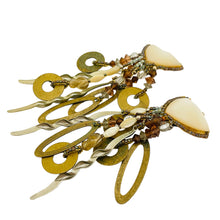 Load image into Gallery viewer, Vintage CHIPITA signed art glass dangle designer clip on earrings
