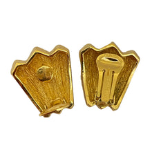 Load image into Gallery viewer, Vintage CHRISTIAN DIOR gold crystal designer runway clip on earrings
