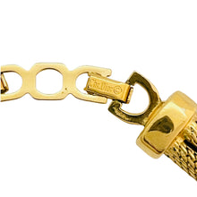 Load image into Gallery viewer, Vintage CHRISTIAN DIOR gold mesh crystal designer runway haute couture necklace
