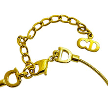 Load image into Gallery viewer, Vintage CHRISTIAN DIOR logo gold plated heart CD logo designer runway bracelet
