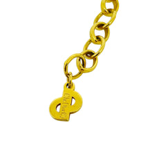 Load image into Gallery viewer, Vintage CHRISTIAN DIOR signed gold plated crystals omega chain designer necklace
