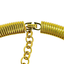 Load image into Gallery viewer, Vintage CHRISTIAN DIOR signed gold plated crystals pearl omega chain necklace
