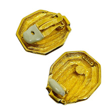 Load image into Gallery viewer, Vintage CINER gold plated enamel rhinestones designer clip on earrings

