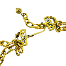 Load image into Gallery viewer, Vintage French gold tone chain jewel glass beads charms designer necklace
