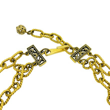 Load image into Gallery viewer, Vintage French gold tone chain jewel glass beads charms designer necklace
