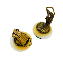 Load image into Gallery viewer, Vintage ITALIAN art glass designer clip on earrings
