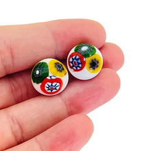 Load image into Gallery viewer, Vintage ITALIAN art glass designer clip on earrings
