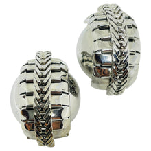 Load image into Gallery viewer, Vintage JEWELS BY JULIO signed silver tone modernist designer clip on earrings
