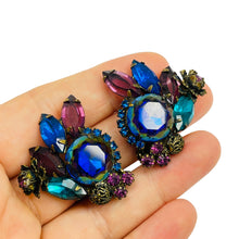 Load image into Gallery viewer, Vintage JULIANA DeLIZZA ELSTER gold watermelon glass designer clip on earrings
