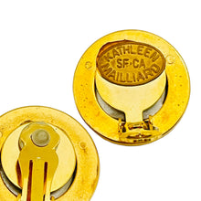 Load image into Gallery viewer, Vintage KATHLEEN MILLARD SF CA gold silver designer runway clip on earrings
