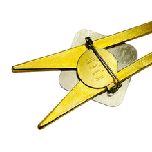 Load image into Gallery viewer, Vintage KIEN signed gold silver tone modernist geometric designer brooch
