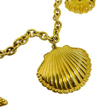 Load image into Gallery viewer, Vintage KJL for AVON signed gold tone designer sea shells starfish necklace
