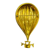 Load image into Gallery viewer, Vintage MMA baloon gold enamel designer runway brooch
