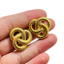 Load image into Gallery viewer, Vintage MONET gold clip on earrings
