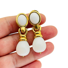 Load image into Gallery viewer, Vintage MONET gold designer runway clip on earrings
