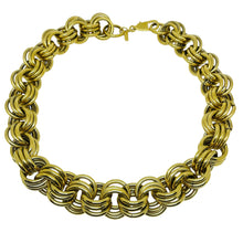 Load image into Gallery viewer, Vintage MONET gold tone massive designer chain necklace
