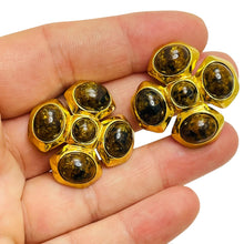 Load image into Gallery viewer, Vintage MONET signed gold tone Maltese cross designer runway clip on earrings
